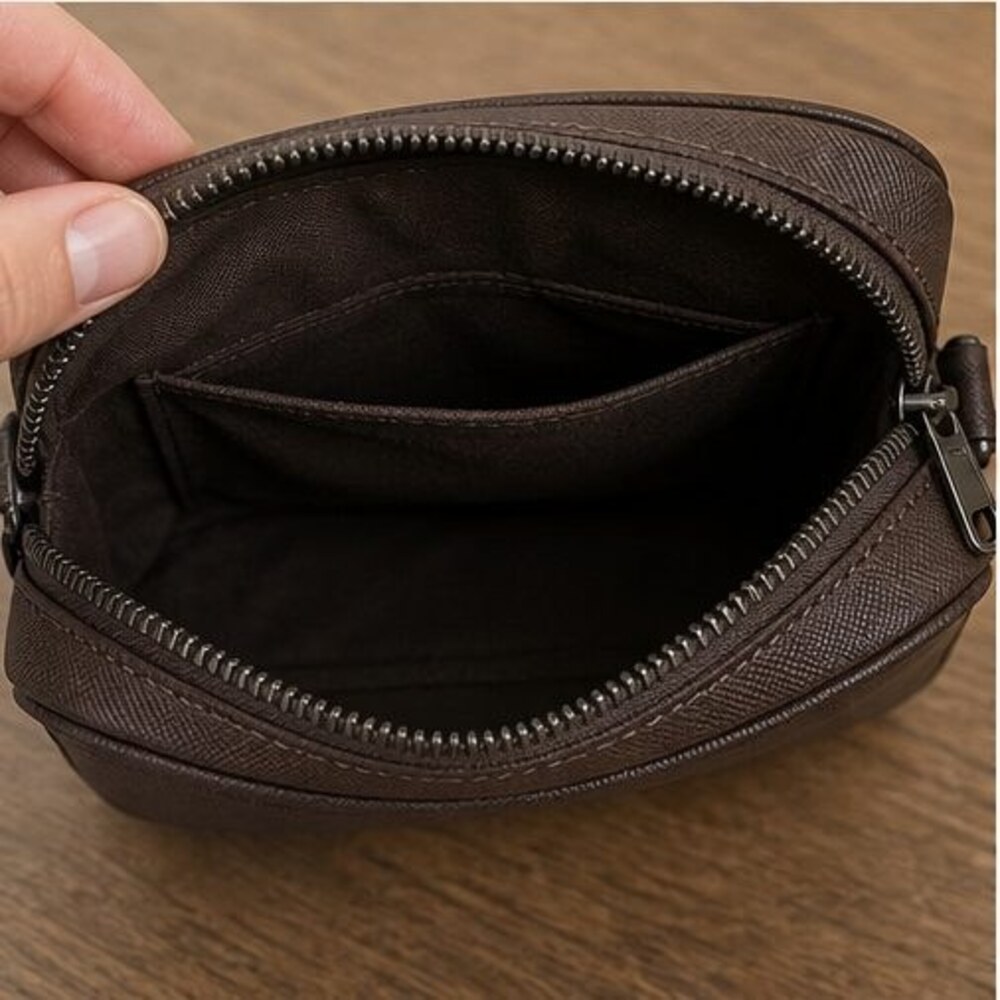 Camel Vegan Leather Bag - Picture 4 of 6
